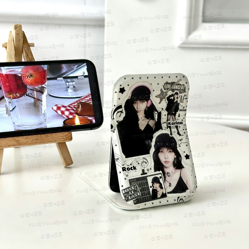 Beauty With Makeup - Aespas Mini Folding Makeup Mirror Vertical