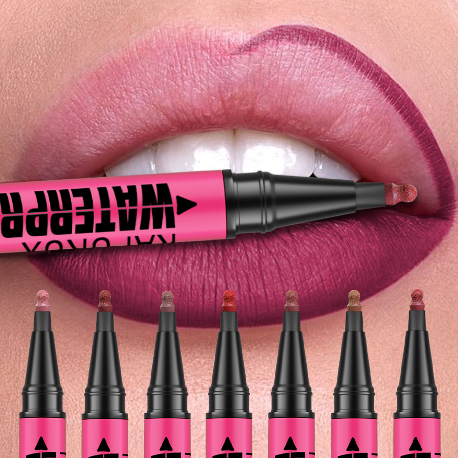 Lip Liner Pencil - 1PC Liquid Matte12-Color Lipliner Pencil Waterproof