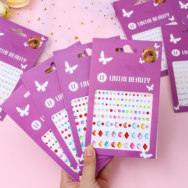 Beauty With Makeup - Hot Selling Face Gems Stickers Self