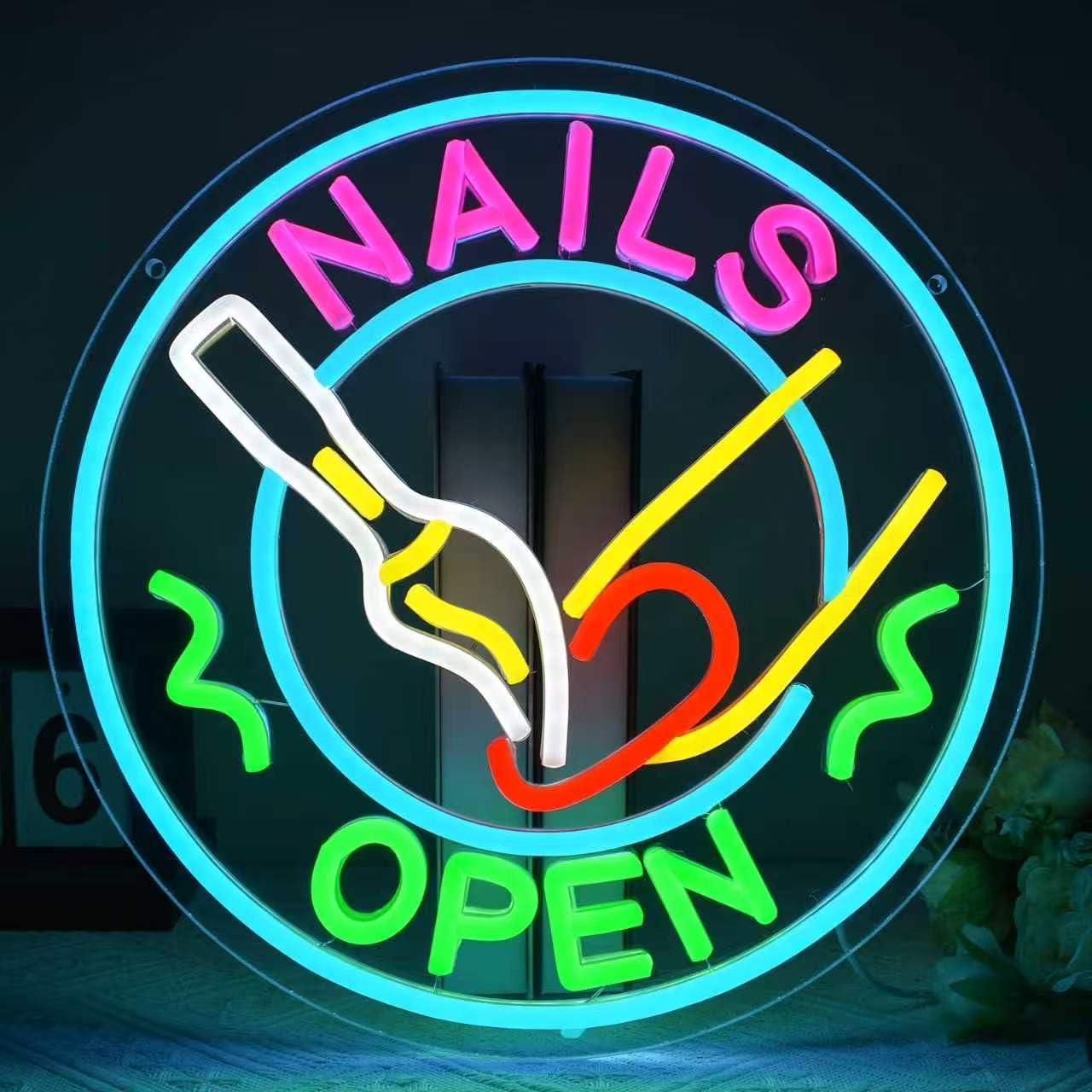 Nails Open Neon Sign USB Dimma - огляд і ціна Beauty And Makeup Studio