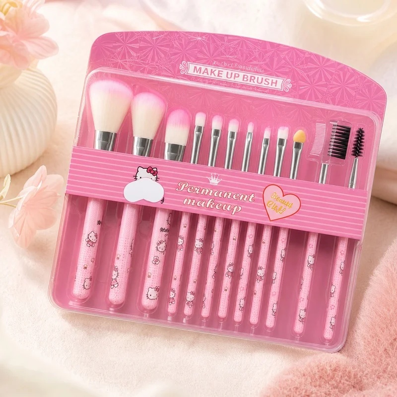 Hello Kitty 12-piece Makeup Br - огляд і ціна Beauty Makeup Gift Sets