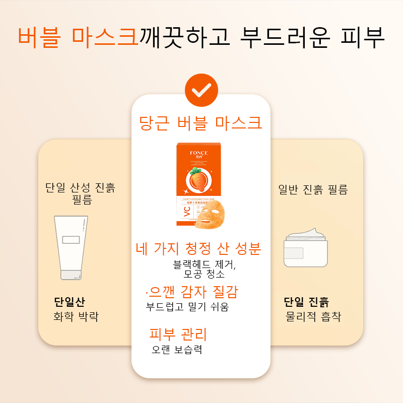 FONCE Carrot Mud Bubble Mask r - огляд і ціна Beauty Makeup Tool Collection