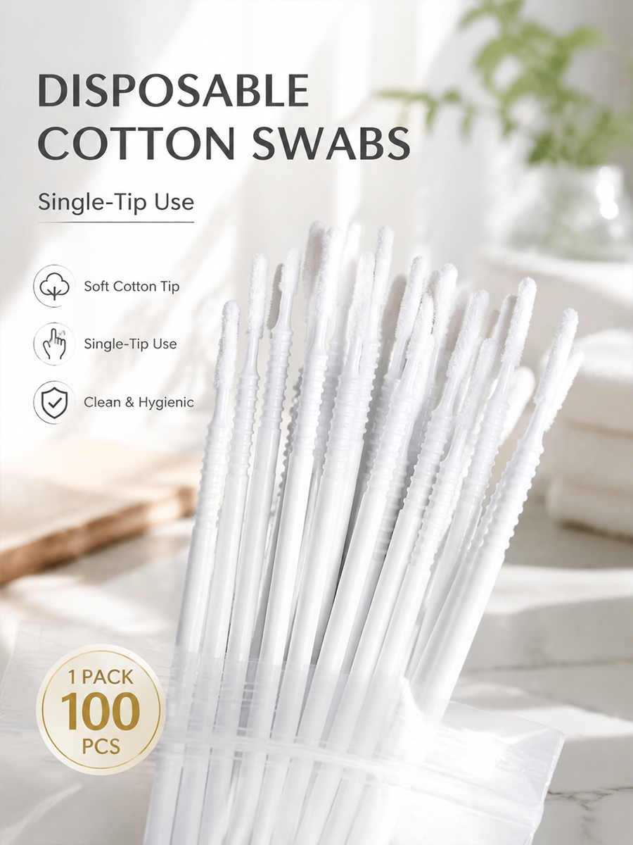 Disposable Long Cotton Swabs E - огляд і ціна Beauty Makeup Vanity