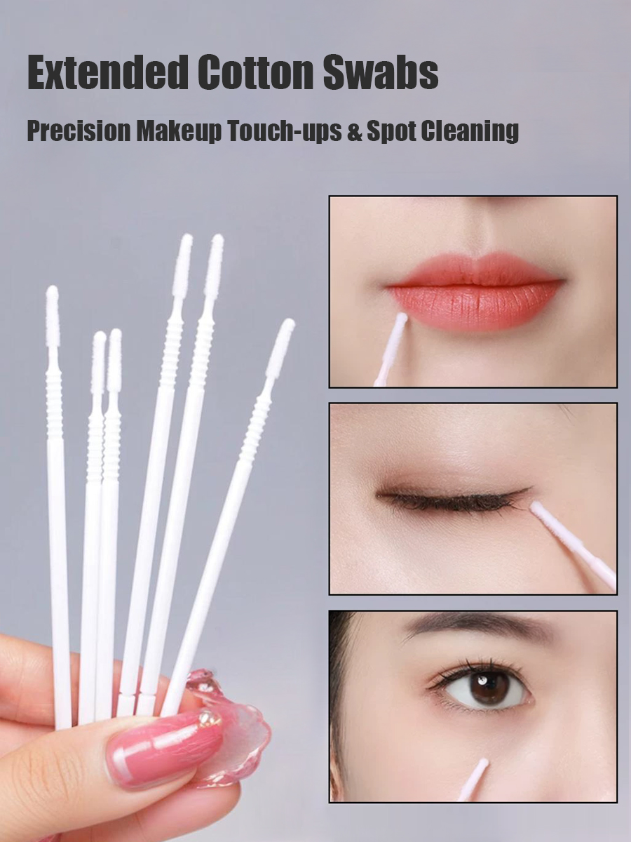 Disposable Long Cotton Swabs E - огляд і ціна Beauty Makeup Vanity