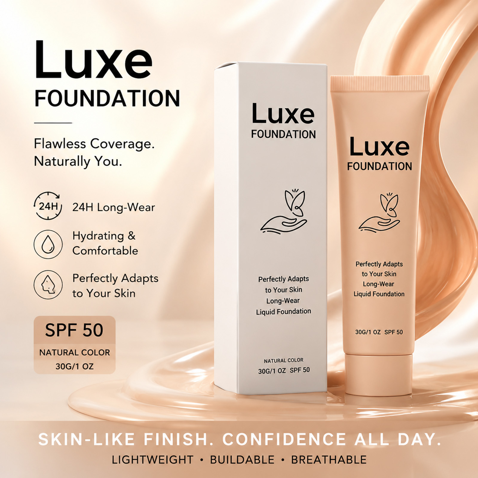 SPF 50+ Color Changing Foundat - огляд і ціна Beauty Makeup Foundation